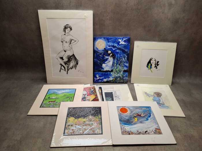Assorted artworks by Tasmanian artist Karen Armstrong
