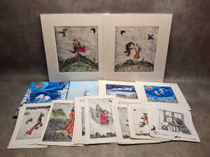 Assorted artworks by Tasmanian artist Karen Armstrong