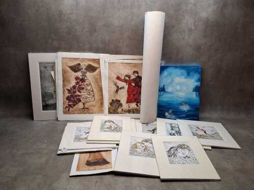 Assorted artworks by Tasmanian artist Karen Armstrong