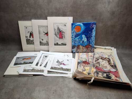 Assorted artworks by Tasmanian artist Karen Armstrong