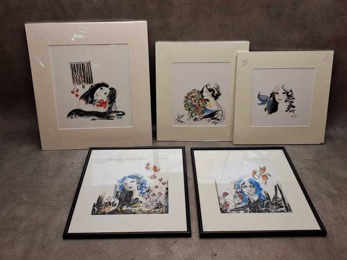 Assorted artworks by Tasmanian artist Karen Armstrong
