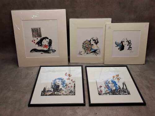 Assorted artworks by Tasmanian artist Karen Armstrong