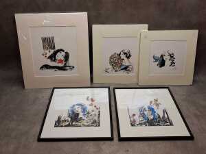 Assorted artworks by Tasmanian artist Karen Armstrong