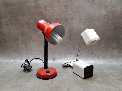 Two vintage desk lamps
