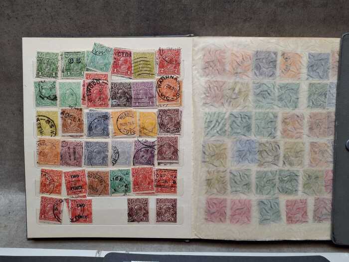 Two Australian stamp albums