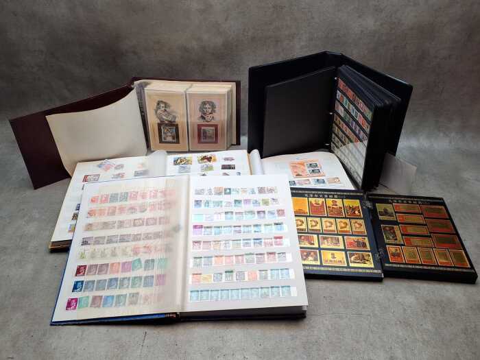 Six World Stamp albums