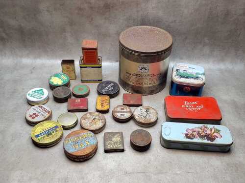 Vintage and antique tins