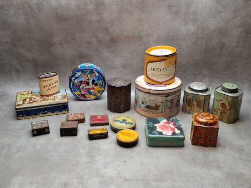 Vintage and antique tins