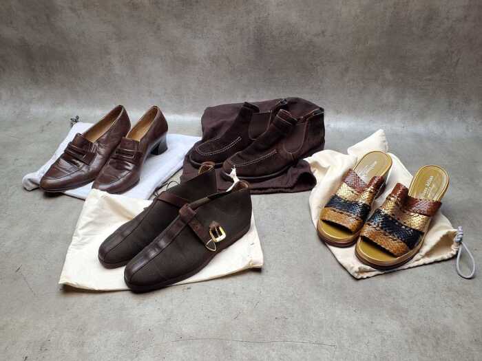 Four pairs of designer-style women's shoes
