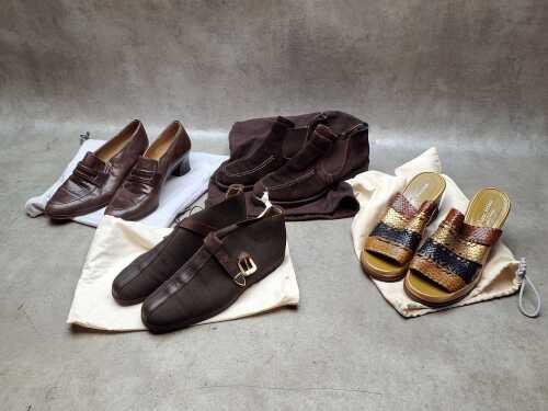 Four pairs of designer-style women's shoes