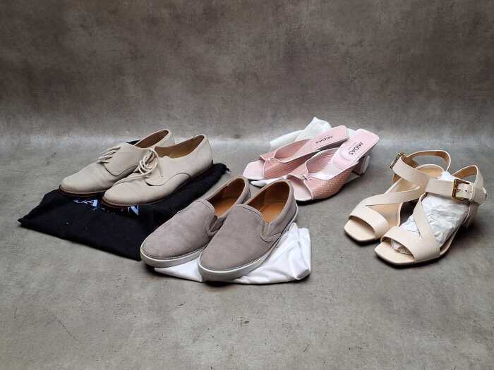 Four pairs of designer-style women's shoes