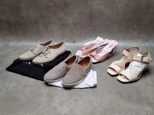 Four pairs of designer-style women's shoes