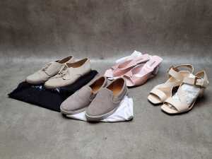 Four pairs of designer-style women's shoes