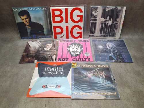 Eight Australian vinyl records