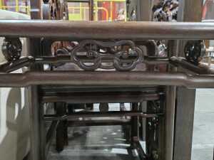 Antique Chinese-style rosewood side table - 3