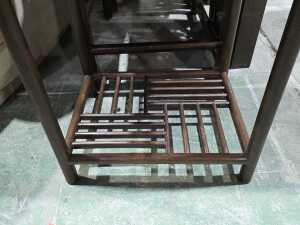 Antique Chinese-style rosewood side table - 4
