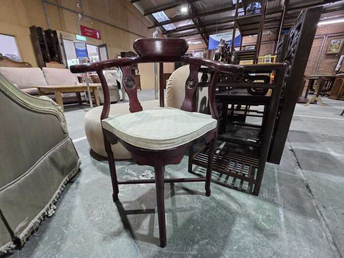 Oriental rosewood corner chair