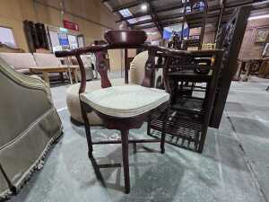 Oriental rosewood corner chair