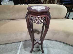 Chinese carved rosewood plant stand