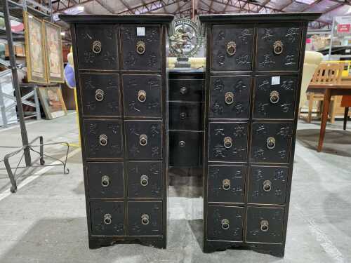 Pair of Chinese apothecary-style cabinets