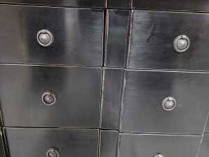 Black-painted nine-drawer chest - 3