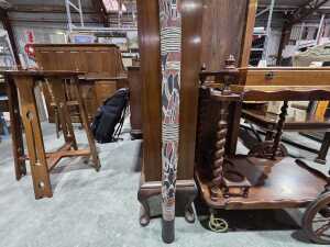 Indigenous Australian didgeridoo with ochre decoration - 4