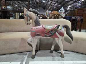 Hand painted timber decorative horse figure - 2