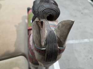 Hand painted timber decorative horse figure - 3