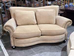 Two cream-colour fabric lounge - 3