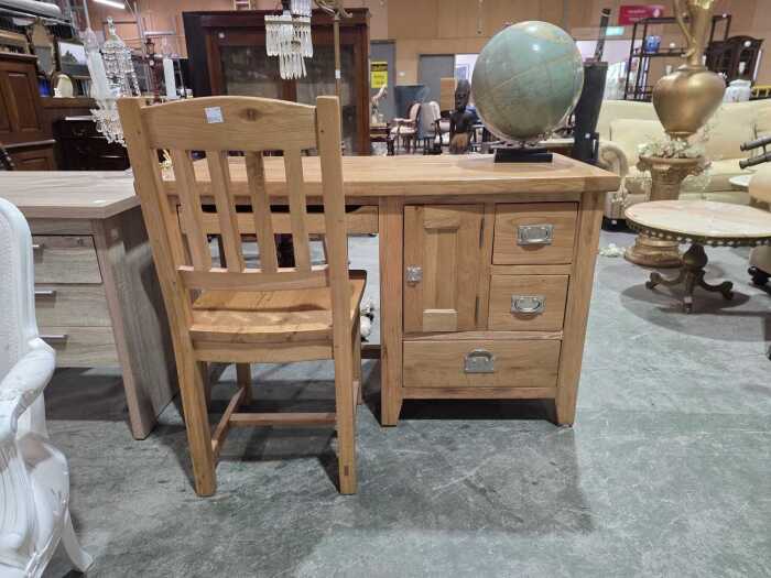 Modern timber study desk and matching chair