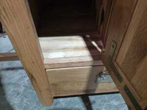 Modern timber study desk and matching chair - 4