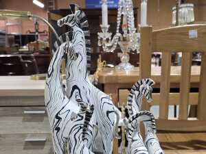 Two resin zebra sculptures - 2