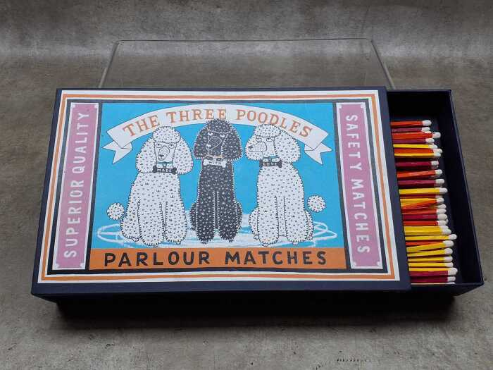 MASIVE BOX!! Archivist 'Three Poodles' Giant Safety matches