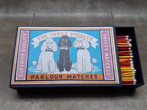 MASIVE BOX!! Archivist 'Three Poodles' Giant Safety matches