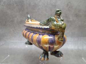 Three ceramic lustreware pieces - 5