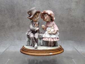 Giuseppe Armani figure of two children having tea