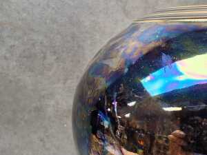 Andrew Gibson gilded iridescent blue Australian pottery vase - 3