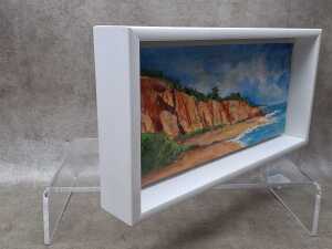 Roz McQuillan, Red Bluff Cliffs. Oil painting on board - 4