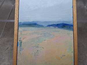 Two framed miniature oil paintings on board - 2