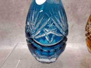 Two cut to clear crystal decanters - 2