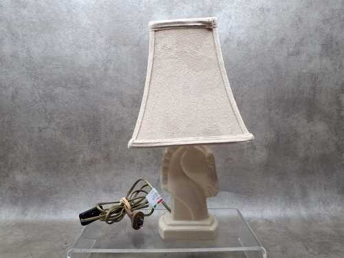 Retro ceramic horse-head table lamp