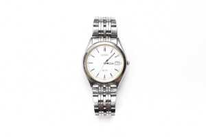A Seiko SQ 50 watch in stainless steel