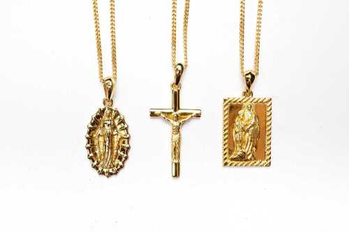 A collection of three Euphoric Craft necklaces in sterling silver & 18ct gold plate