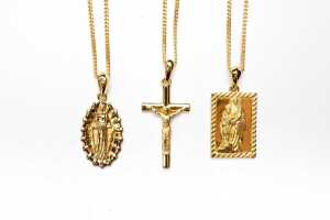 A collection of three Euphoric Craft necklaces in sterling silver & 18ct gold plate