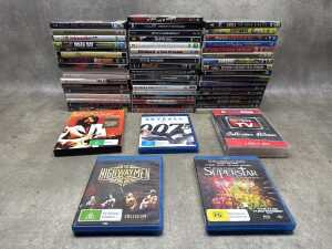 Mostly music DVDs, together with three Blu-rays