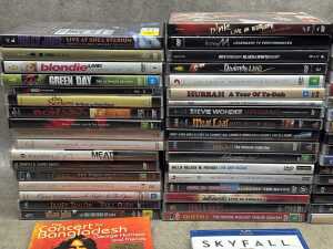 Mostly music DVDs, together with three Blu-rays - 2
