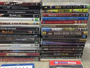 Mostly music DVDs, together with three Blu-rays - 3