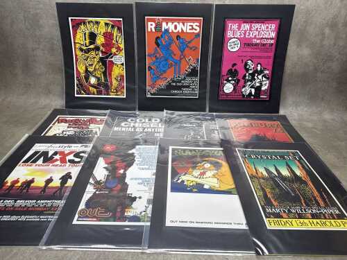 Collection of music-related reproduction posters