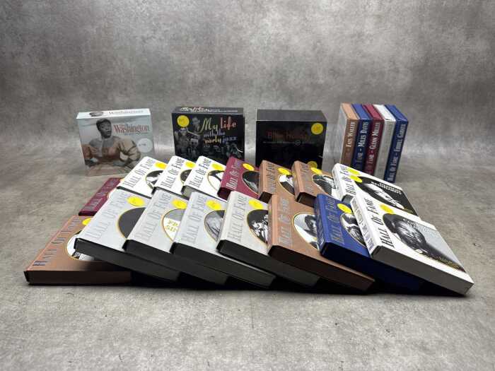 Jazz CD box sets, mostly Hall of Fame series