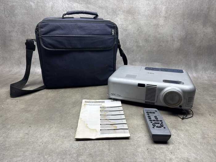 NEC VT 460 portable LCD projector with remote.